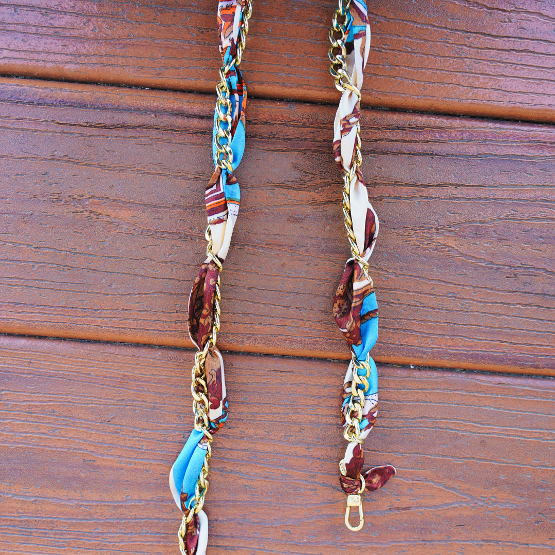 Blue Fabric Woven Chains
