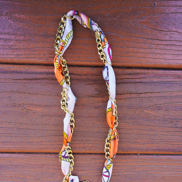 Orange Fabric Woven Chains
