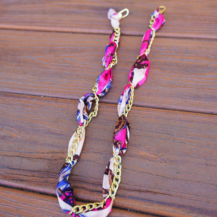 Magenta Fabric Woven Chains