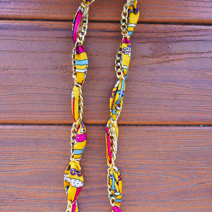Yellow Fabric Woven Chains