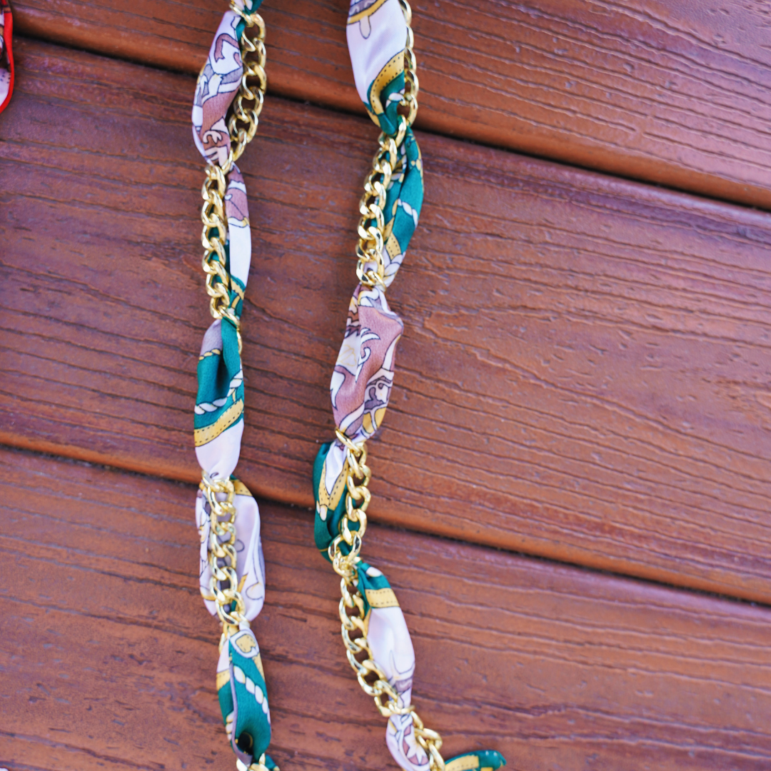 Green Fabric Woven Chains