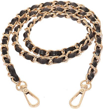 Load image into Gallery viewer, Metal &amp; Leather Crossbody Chain